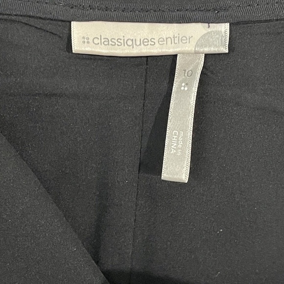 Classiques Entier Women’s Size 10 Medium Solid Black Wool Blend Pencil Skirt - Picture 4 of 9